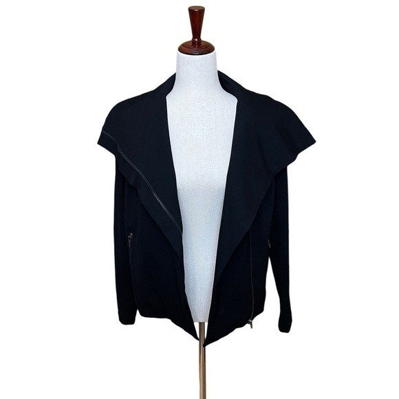 BLANK NYC Scuba Knit Moto Jacket. Revolve. Rayon Spandex Black Size M #926 - Picture 3 of 10